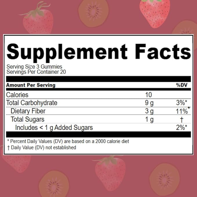 Konsyl Daily Fiber Gummies (60 Count, Strawberry-Kiwi)