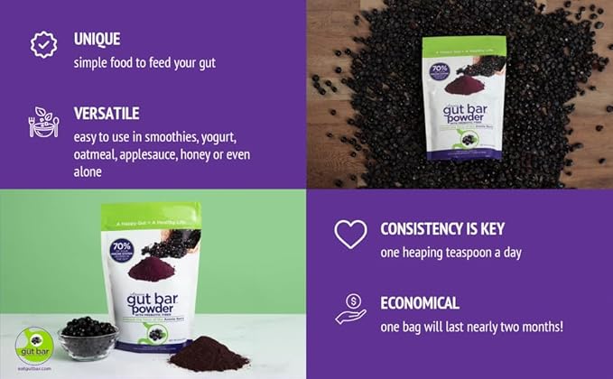Organic Aronia Berry Powder | 52 Servings | Aronia Extract from Black Chokeberry Plant | Black Chokeberry Supplement | Rich in Polyphenols | Aronia Berry Powder Organic