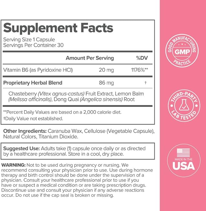 O Positiv FLO PMS Vitamins for Women, 30 Servings (Pack of 2) - Proactive PMS Relief - Targets Hormonal Breakouts, Bloating, Cramps, & Mood Swings with Chasteberry, Vitamin B6, & Lemon Balm