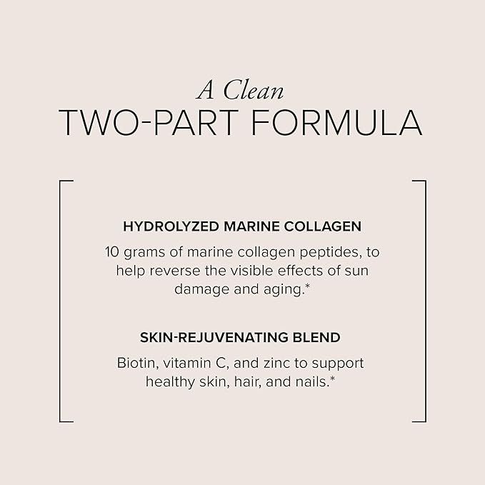 Serovital Skin Brilliance - Marine Collagen Peptides Powder - Hydrolyzed Type I & II Fish Collagen - Skin, Hair & Nails – 8.97 oz