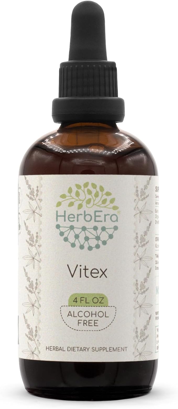 Vitex B120 Alcohol-Free Herbal Extract Tincture, Concentrated Liquid Drops Natural Vitex (Chaste Tree, Vitex Agnus-Castus) (4 fl oz)