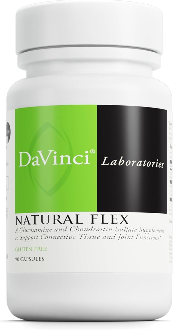 DAVINCI Labs Natural Flex - A Glucosamine and Chondroitin Sulfate Supplement to Support Connective Tissue and Joint Functions - Gluten Free - 90 Capsules