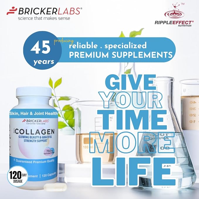 Collagen for Men & Women - Type I, III Hydrolized Collagen Supplement 750mg, 1 Collagen Capsule Daily - 120 Servings