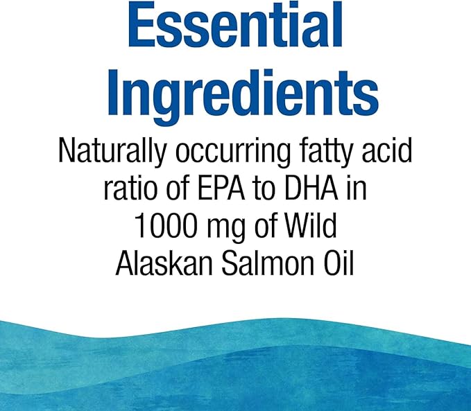 Complete Omega by Natural Factors, Wild Alaskan Salmon Oil, Supports Heart and Brain Health with Omega-3 DHA and EPA, 180 softgels (180 servings)