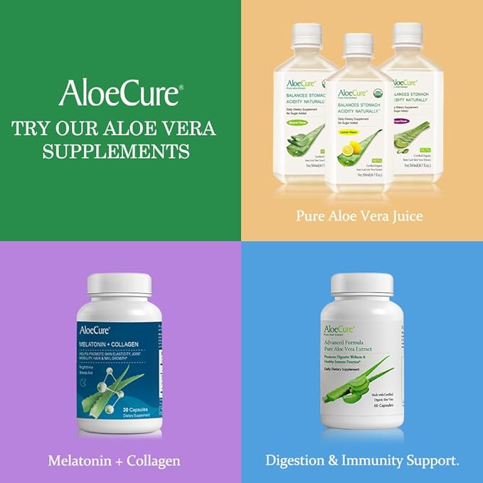AloeCure Probiotics with 10 Billion CFU for Women's Health + Enzymes, Prebiotics, & Aloe Vera for Full Spectrum Support to Maximize Absorption & Gut Support for Men and Women, 30 Capsules