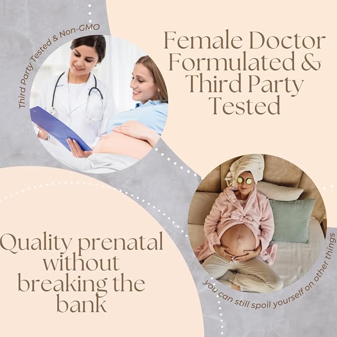 Research Labs Prenatal Vitamins for Women: 6X More Bioavailable Methylated Folate Folic Acid MTHF 5 | Supports Brain Development, Healthy Growth