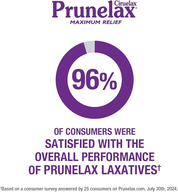 Prunelax Ciruelax Maximum Relief Laxative Tablets with Natural Senna for Occasional Constipation, Senna Extract, Vegan & Gluten-Free, Gentle Overnight Relief - 60ct (Pack of 5)