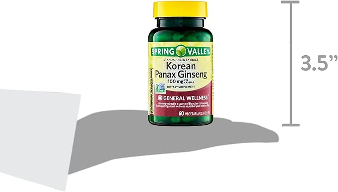 Convergence Korean Panax Ginseng Vegetarian Capsules, 100 mg, 60 Count