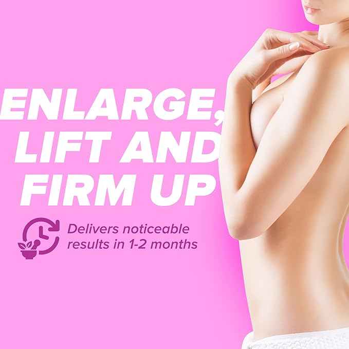 Enhance Breast Enlargement Pills - Breast Enhancement Pills for Women, Breast Enhancer, All-Natural Ingredients, 60 Capsules