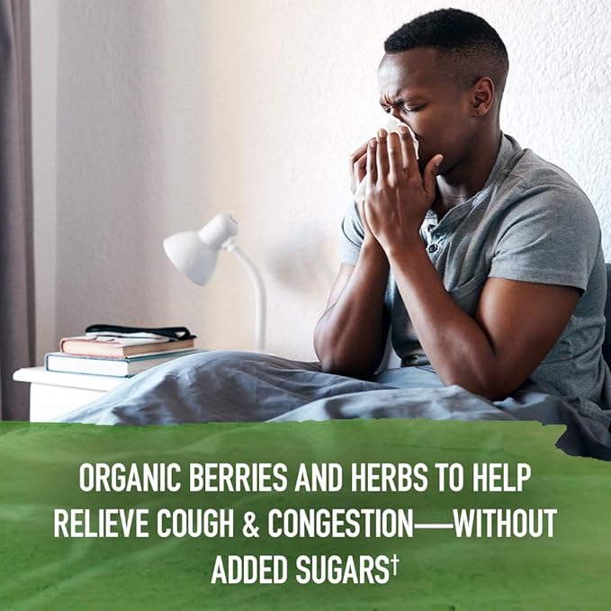Garden of Life Organics Elderberry Zinc Immune Support for Adults and Kids 12 and Older, Organic Cough & Mucus Immune Syrup with Ivy Leaf, Vitamin C and Echinacea, No Added Sugars, 5 Fl oz
