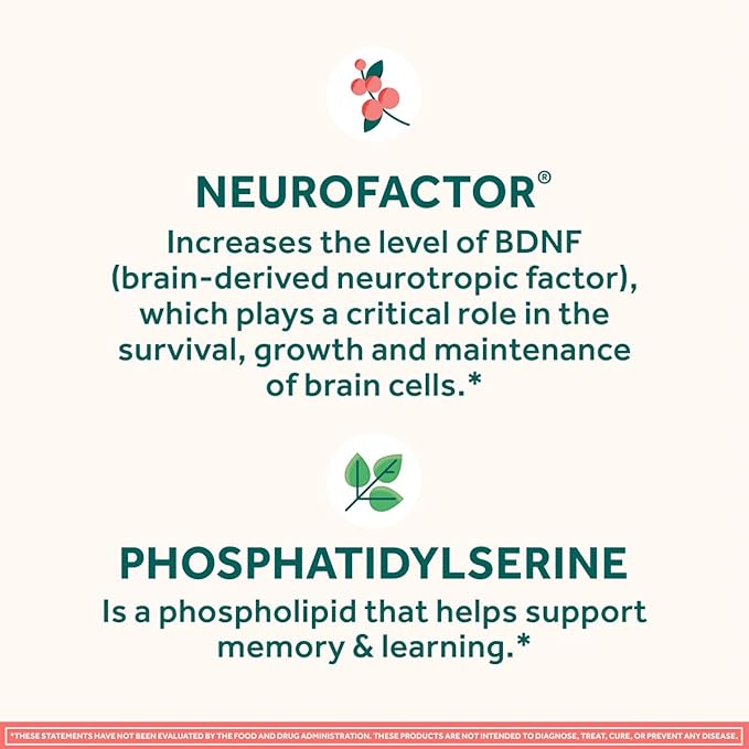 NEURIVA Original Brain Supplement for Memory, Focus & Concentration + Learning & Accuracy with Clinically Tested Nootropics Phosphatidylserine and Neurofactor, Caffeine Free, 30 Capsules (3 Pack)