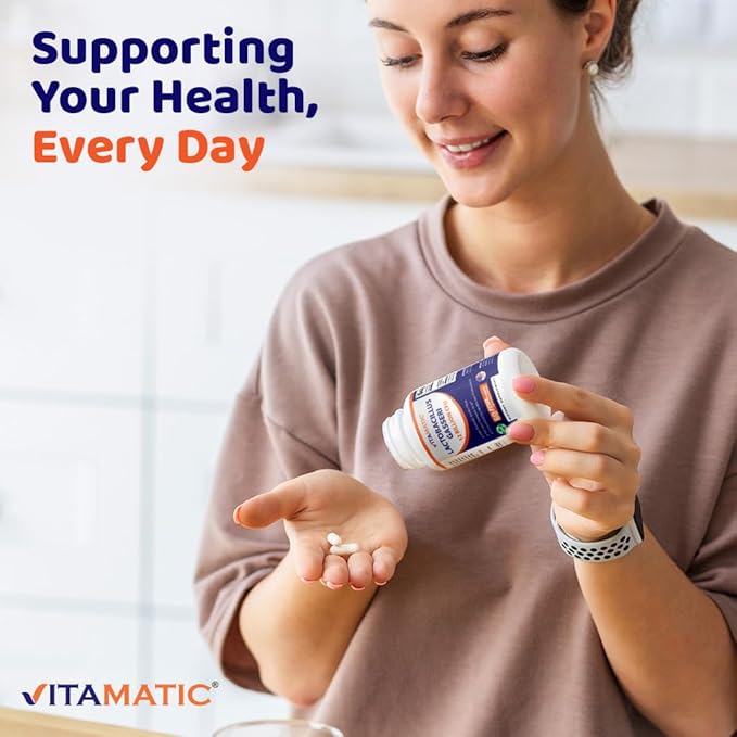 Vitamatic Lactobacillus Gasseri - 12 Billion per DR Capsule - 60 Count - Digestive Support - Made with Prebiotic Inulin Fiber
