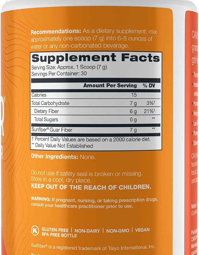 Sunfiber, Gentle Prebiotic Fiber Supplement | Promotes Comfortable Digestion & Regularity* | Intestinal & Colon Health* (30 Servings)