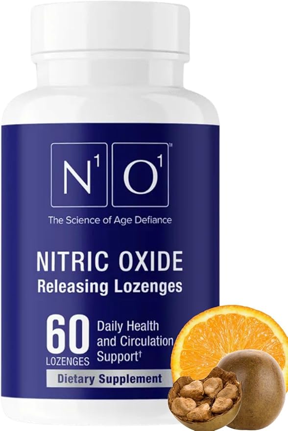 Nitric Oxide Lozenges - 60 Count - Nitric Oxide Supplement for Heart Health, Circulation, Energy, Blood Flow, Oxygenation, Healthy Blood Pressure, Cardiovascular Support for Men & Women