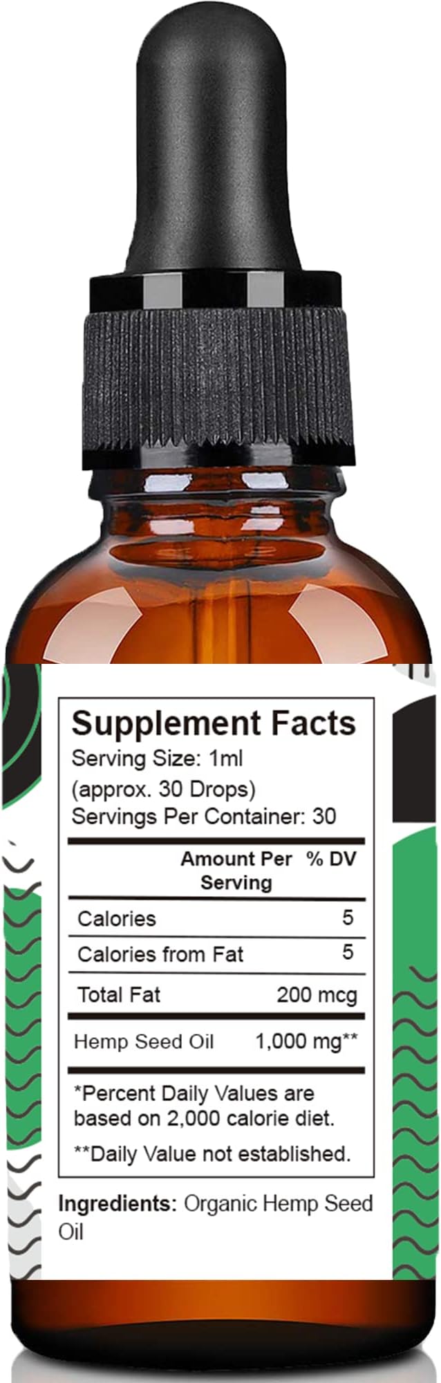 Pure Wellness Hemp Seed Oil Drops Peppermint Flavor for Improved Cognitive Function, Omega 3 6 9 Fatty Acids, Organic, Non-GMO, Vegan (Natural Hemp, 2-Pack)
