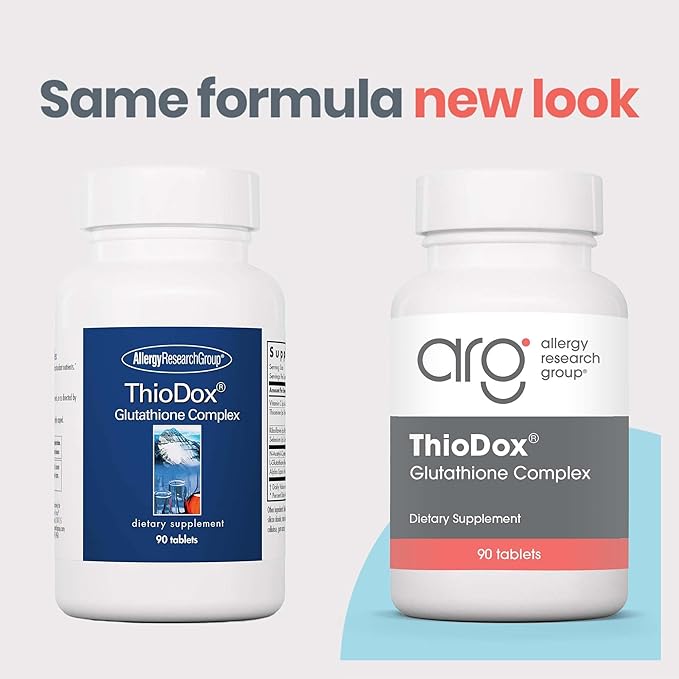 Allergy Research Group ThioDox Supplement - Glutathione Complex, L-Glutathione with Vitamin C, NAC, Alpha Lipoic Acid, Tablets - 90 Count