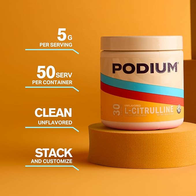 Podium Nutrition, Solos | L-Citrulline, 30 Servings, Unflavored, Boost Athletic Performance
