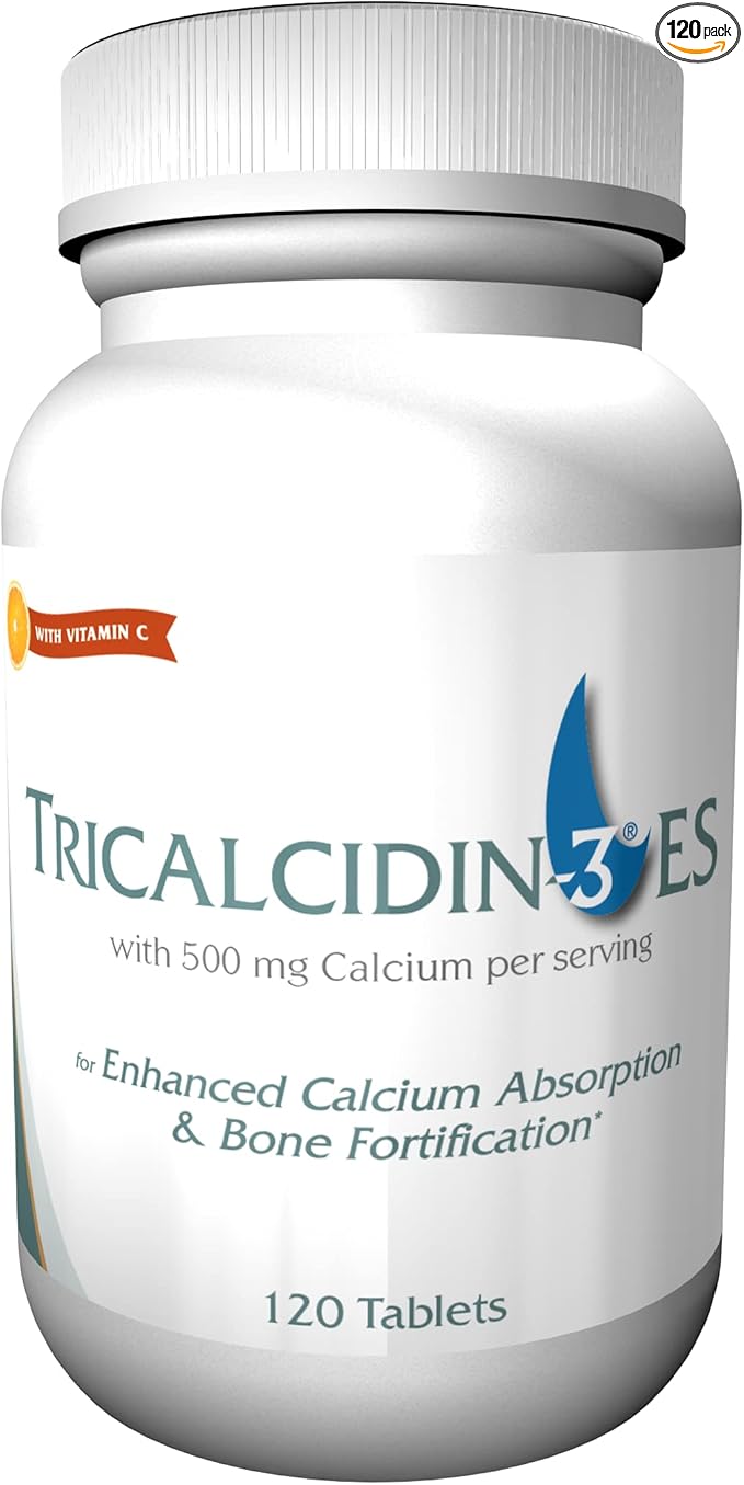Tricalcidin-3 Extra Strength. Bone Tissue Fortification Support. Stem Cell Certified Activation. Premium Blend of 3 Calciums.Complete Bone Health Tissue Support System. 120 Capsules