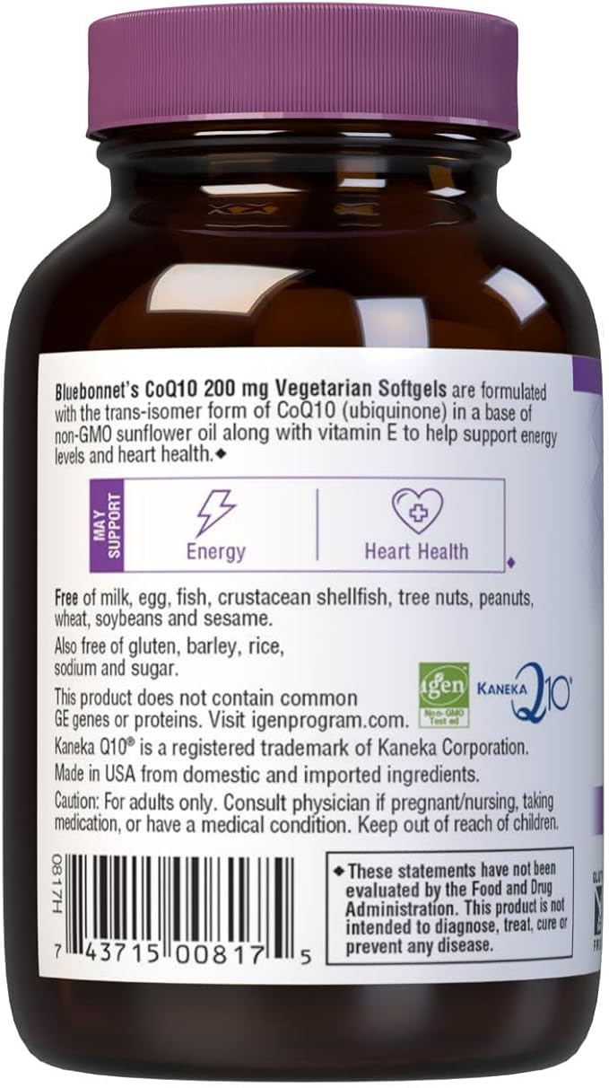 BlueBonnet CoQ-10 Vegetarian Softgels, 200 mg, 30 Count