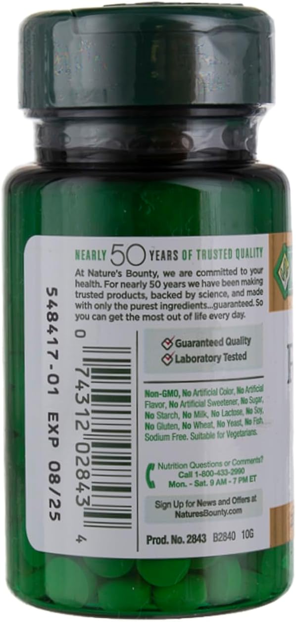Nature's Bounty Folic Acid, 800 mcg Tablets, 250 ct