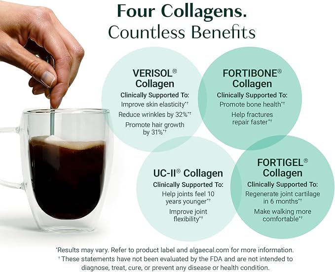 ALGAECAL Vitamin D3 & Collagen Bundle – Hydrolyzed Collagen Complete with Clinically-Supported Verisol, Fortibone & Fortigel, Plus Vitamin D3 K2 Complete for Enhanced Immune Support