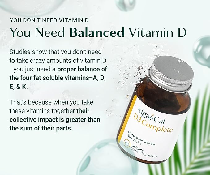 ALGAECAL Vitamin D3 & Collagen Bundle – Hydrolyzed Collagen Complete with Clinically-Supported Verisol, Fortibone & Fortigel, Plus Vitamin D3 K2 Complete for Enhanced Immune Support