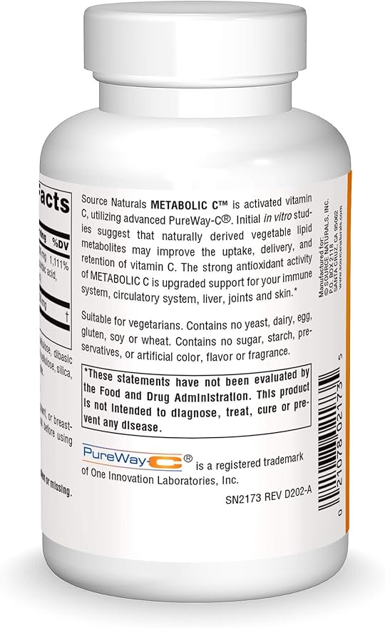 Source Naturals Metabolic C, 1000mg Vitamin C - 100 Tablets