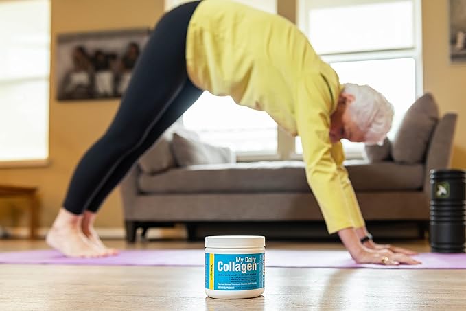 My Daily Collagen: Collagen Peptides Powder with Vitamin C for Joint Support - Perfect for Achy Knees Sore Hands and Knotted Shoulders