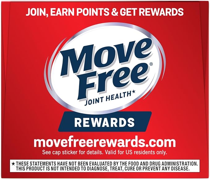 Move Free Advanced Glucosamine Chondroitin + Calcium Fructoborate Joint Support Supplement, Supports Mobility Comfort Strength Flexibility & Bone - 160 Tablets (80 servings)*