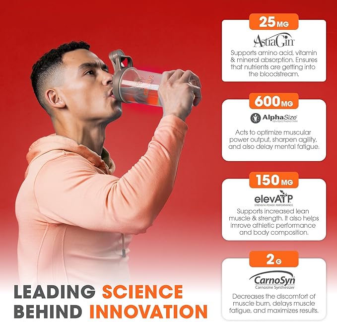 Genius Pre Caffeine-Free Pre Workout Boosted Energy, Focus, Performance Nootropic Formula AlphaSize, Citrulline Malate, CarnoSyn Beta Alanine Endurance, Stamina, Recovery, 20 Servings - Sour Cherry