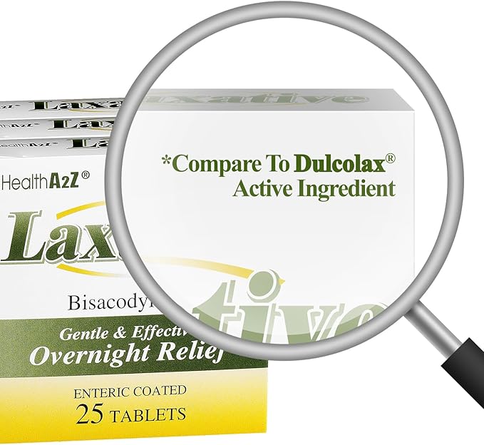 HealthA2Z Laxative Bisacodyl 5mg | Gentle and Fast Overnight Relief for Constipation (75 cout (Pack of 3))