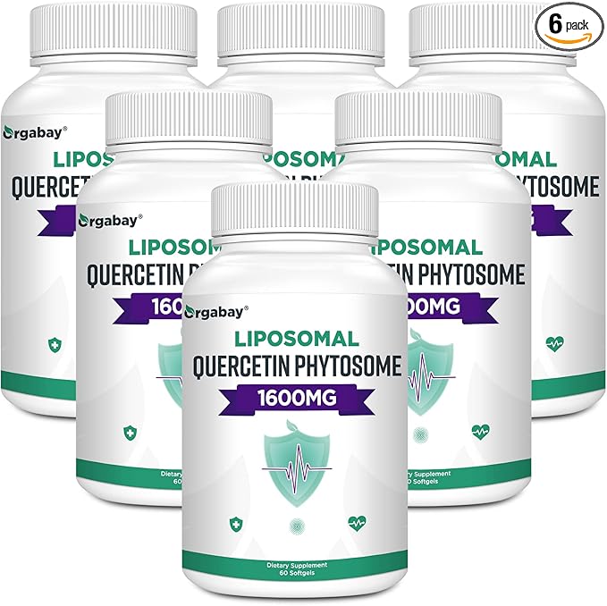 Liposomal Quercetin Phytosome 1600 mg,Bromelain 200mg,Zinc 30mg,Vitamin C Turmeric 40 mg,Highest Absorption,Quercetin Complex, 360 Softgels