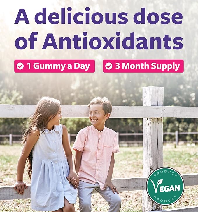 Sambucus Elderberry Gummies for Kids - Kids Immune Support Gummies with Black Elderberry Vitamin C and Zinc for Daily and Seasonal Wellness - Vegan Non-GMO & Lab Verified (3 Months Supply)