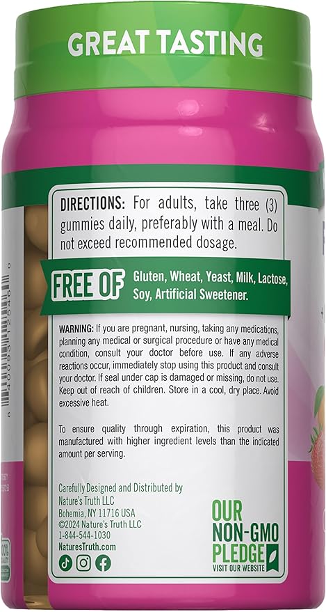 Nature's Truth Prenatal Multivitamin Gummies | with DHA & Folic Acid | 60 Count | Fruit Flavor | Non-GMO & Gluten Free Supplement