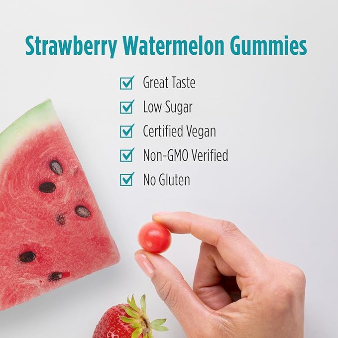 Nordic Naturals Kids Calm Gummies - Strawberry Watermelon - 60 Gummies - Magnesium L-Theanine Supplement - Calming for Kids - Relaxation Support - Up to 60 Servings