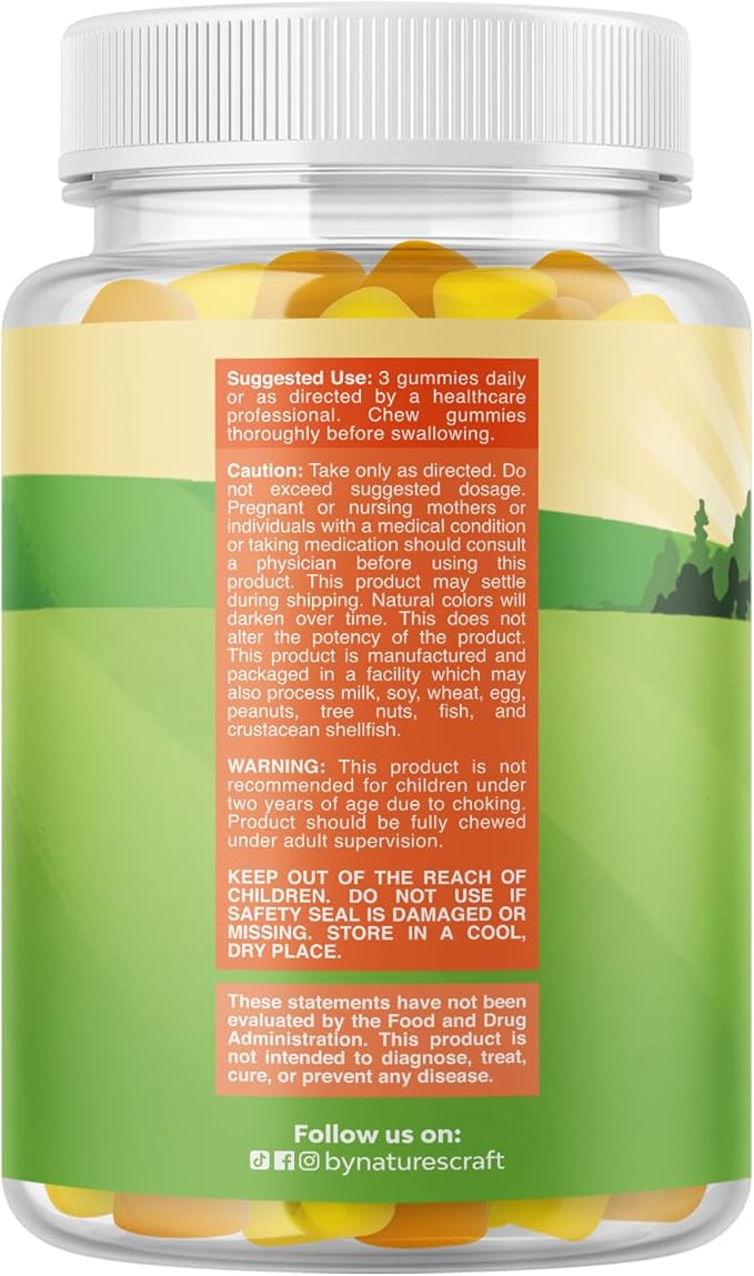 Kids DHA Omega 3 Gummies - Fatty Acids Omega 3 6 9 for Brain, Immune Strength & Vision - Nutritional DHA for Kids for Healthy Nervous System & Focus Support - Fish Free, Vegan & Non-GMO - 60 Chews