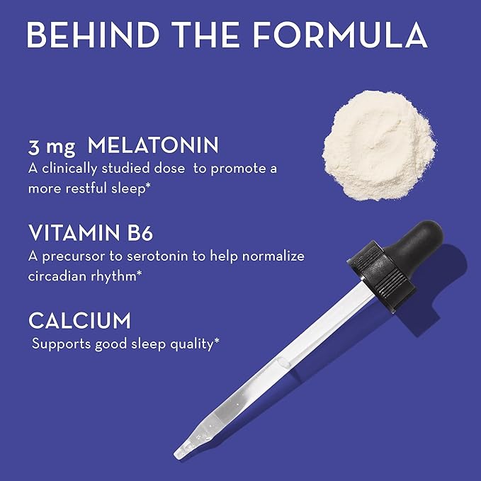 HUM Beauty zzZz - Melatonin Sleep Supplement with Blend of Vitamin B6 & Calcium - Non-GMO, Gluten-Free, Vegan (30 Tablets)