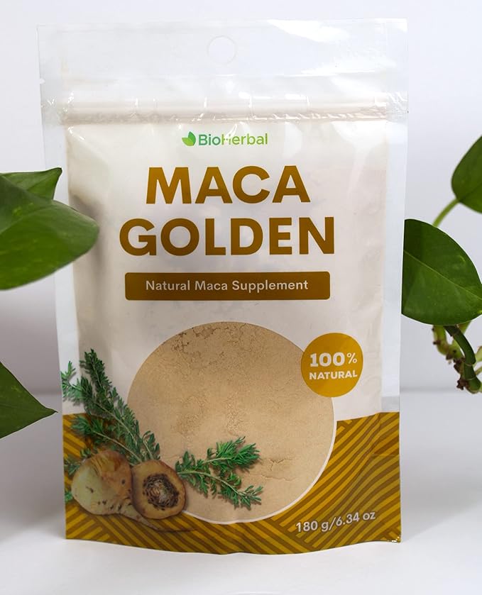 Bio Herbal- MACA GOLDEN (100% Natural) -Pure Root Powder - Great For To Start The Day With Energy.