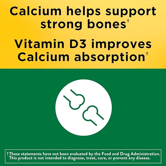 Nature Made Calcium Gummies 500 mg Per Serving with Vitamin D3, Dietary Supplement for Bone Support, 80 Gummies, 40 Day Supply (Pack of 3)
