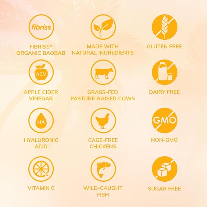 SkinnyFit - Super Youth, Orange Pineapple (30 Servings) - Multi Collagen Peptides Powder - Probiotics, Fiber, Hyaluronic Acid - Collagen for Women - Non GMO, Gluten Free, Sugar Free - Self Care