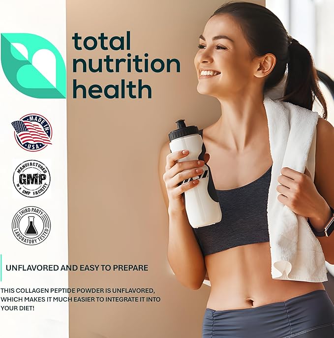 Collagen Peptides Powder – 11oz Unflavored – Pure Grass Fed Collagen Protein with Vitamin C, B3, B6, B12, Biotin for Hair, Nails, Skin and Joint Support – Non-GMO, Sugar-Free