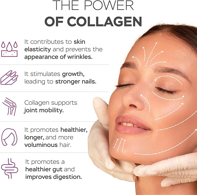 Hydrolyzed Collagen Peptides Powder with Vitamin C & Resveratrol - Hair, Skin and Nails Vitamins for Women & Men - Bone and Joint Supplement - Coconut Flavored - 16 oz