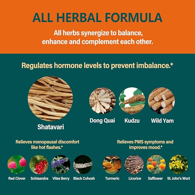 Shatavari (Shitabari) Drops for Women Support Menopause Relief, Herbal Supplement for PMS Support, 12-in-1 Formula with Wild Yam, Vitex Berry Extract. 2oz