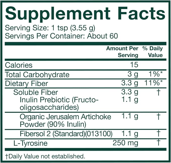 MENOLABS Happy Prebiotic Fiber Supplement - 60 Servings (213 g) - Expertly-Formulated Menopause Supplements for Women, with L-Tyrosine