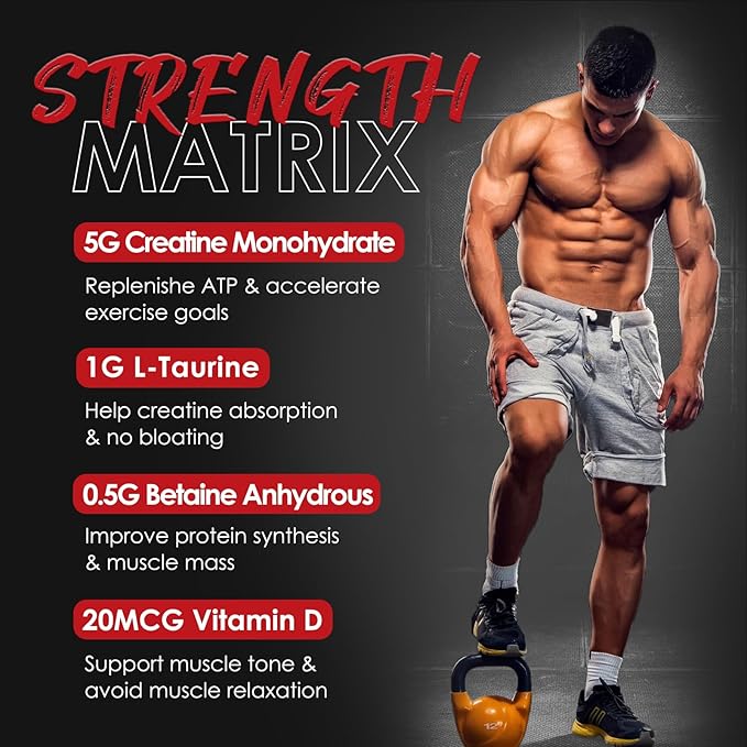 ZEBORA Micronized Creatine Monohydrate Powder, Creatine Monohydrate for Women-Men, Helps Muscle Recovery, Enhances Muscle Size & Strength with 5G Creatine and 1G Taurine, 75 Servings