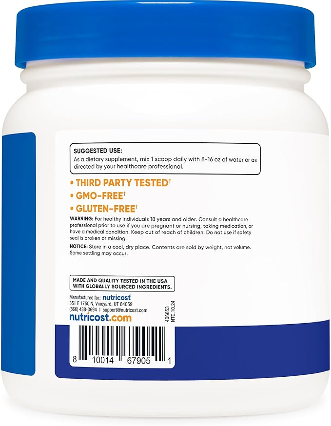 Nutricost L-Arginine Complex (Blue Raspberry, 60 Servings) - Gluten Free, Non-GMO