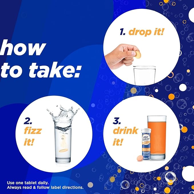Alka-Seltzer Energy Boost: Caffeine & Guarana, B Vitamins, Supports Mental Alertness and Physical Energy, Daily Energy Supplement, Fizzy Tablets, Sugar-Free, Light Tropical Punch Flavor, 30ct