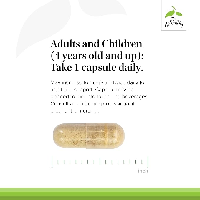 Terry Naturally Propolis Extract EP300 - Upper Respiratory & Immune System Support Supplement - Child & Adult Supplement with Bee Propolis Extract - 60 Capsules