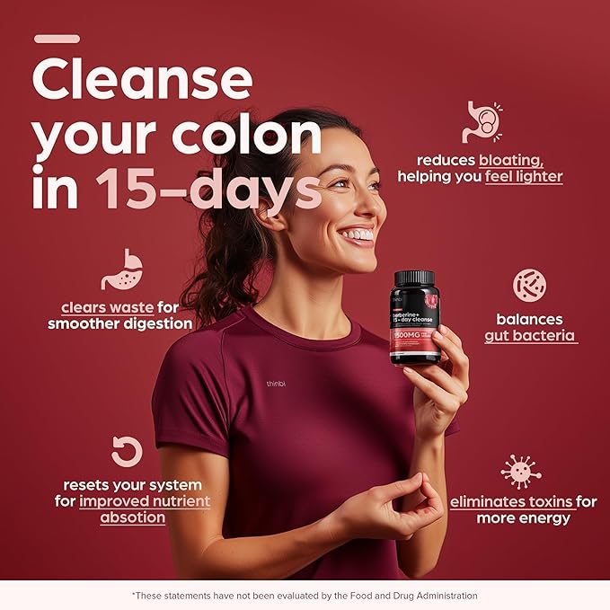 Advanced Ketogenic Colon Cleanse with Berberine 1500mg – 15 Day Parasite Detox for Men & Women – Extra Strength Formula with Senna Leaf for Rapid Constipation Relief, Gut Health & Bloating Reduction