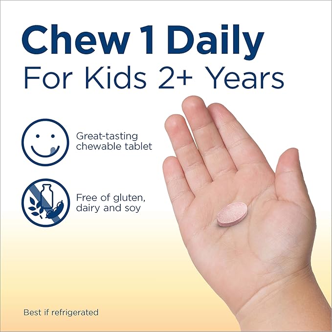 Renew Life Kids Probiotic Gummies, Supports Digestive & Immune Health, Prebiotics & Probiotics, Raspberry, 30 Gummies